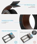Men's Reversible Leather Dress Belt - Two Styles