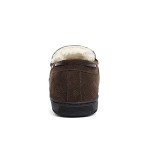 Men's Fuzzy Plush Loafer Slippers - Brown Size 10.5
