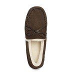 Men's Fuzzy Plush Loafer Slippers - Brown Size 10.5