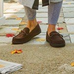 Men's Microsuede Moccasin Slippers with Memory Foam