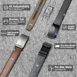 IGOLUMON Men's 2 Pack Adjustable Leather Belts