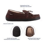 Men's Microsuede Moccasin Slippers with Memory Foam