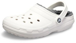 Men's Classic Lined Clogs - White Grey