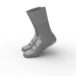 Men's Gray Grip Socks with Elastic Cuff (6-Pack)
