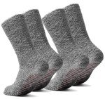 Gripjoy Fuzzy Non-Skid Socks for Men - 2 Pk