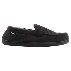 Men's Diamond Corduroy Memory Foam Moccasin Slippers