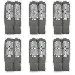 Men's Gray Grip Socks with Elastic Cuff (6-Pack)