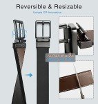 Men's Reversible Leather Dress Belt - Two Styles