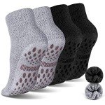 4 Pairs Cozy Non-Slip Fuzzy Socks for Men