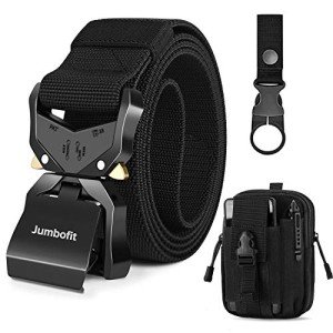 Tactical Belt with Quick Release and Molle Pouch