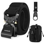 Tactical Belt with Quick Release and Molle Pouch