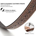 Western Leather Buckle Belt for Men and Women