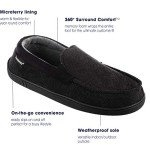 Men's Diamond Corduroy Memory Foam Moccasin Slippers