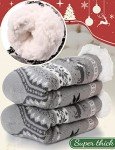 Men's Fuzzy Fleece-Lined Slipper Socks - Grey