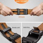 BULLIANT Men's Adjustable Leather Ratchet Belt - Black