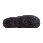 Men's Microterry Classic Black Slippers Size 9-10.5