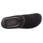 Men's Microterry Classic Black Slippers Size 9-10.5
