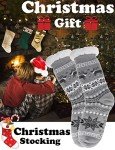 Men's Fuzzy Fleece-Lined Slipper Socks - Grey