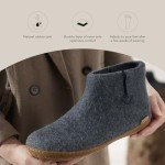 Unisex Wool Slipper Boots for Indoor and Outdoor