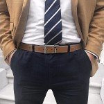 Men's Reversible Leather Dress Belt - Two Styles