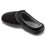 Men's Microterry Classic Black Slippers Size 9-10.5