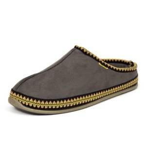 Deer Stags Men's Grey Wherever Slipper, Size 10