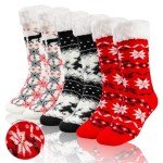 Easozoom Christmas Fuzzy Slipper Socks for All