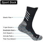 Men's Anti-Slip Grip Athletic Socks - Black & Grey