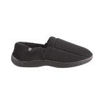 Isotoner Men's Microterry Slip-On Slippers, Black