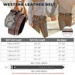 Western Leather Buckle Belt for Men and Women