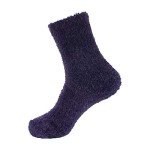 Men's Warm Plush Fuzzy Socks - Navy - 4 Pairs