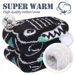 Cozy Fleece-Lined Men's Slipper Socks - Black