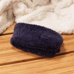 Men's Warm Plush Fuzzy Socks - Navy - 4 Pairs