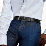 Men's Reversible Leather Dress Belt - Two Styles