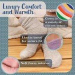 Men's Warm Plush Fuzzy Socks - Navy - 4 Pairs