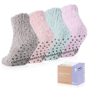 Men's Non-Slip Fuzzy Grip Ankle Socks