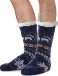 Men's Fuzzy Fleece Lined Winter Slipper Socks