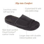 Acorn Men's Black Spa Slide Slippers, Size 9