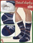 Men's Fuzzy Fleece Lined Winter Slipper Socks