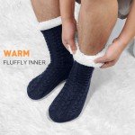 Cozy Fleece-Lined Men's Thermal Slipper Socks