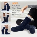 Cozy Fleece-Lined Men's Thermal Slipper Socks