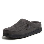 Dearfoams Men's Brendan Wide Width Memory Foam Slippers