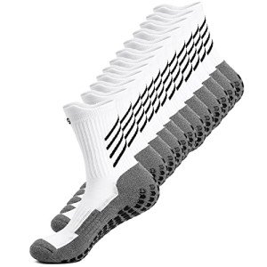 Men's Anti-Slip Sports Grip Socks - 6 Pairs