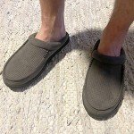 Dearfoams Men's Brendan Wide Width Memory Foam Slippers