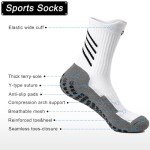 Men's Anti-Slip Sports Grip Socks - 6 Pairs