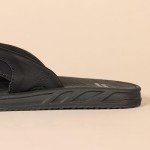 Men's Black Slip-On Comfort Flip Flops, Size 12