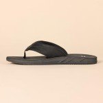 Men's Black Slip-On Comfort Flip Flops, Size 12