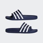 adidas Men's Dark Blue Slide Sandals, Size 5