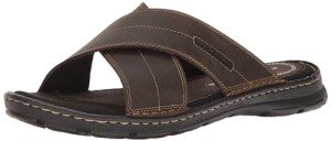 Rockport Men's Brown Leather Slide Sandal - Size 10