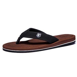 NeedBo Men's Lightweight Thong Sandals - Brown